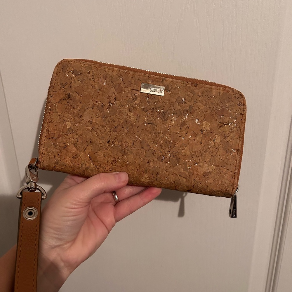 Tan Cork Tote Bag & Matching Wallet - Picture 6 of 7